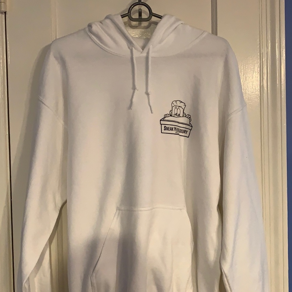 Sneak Peek Luxury Miami White Hoodie Size L